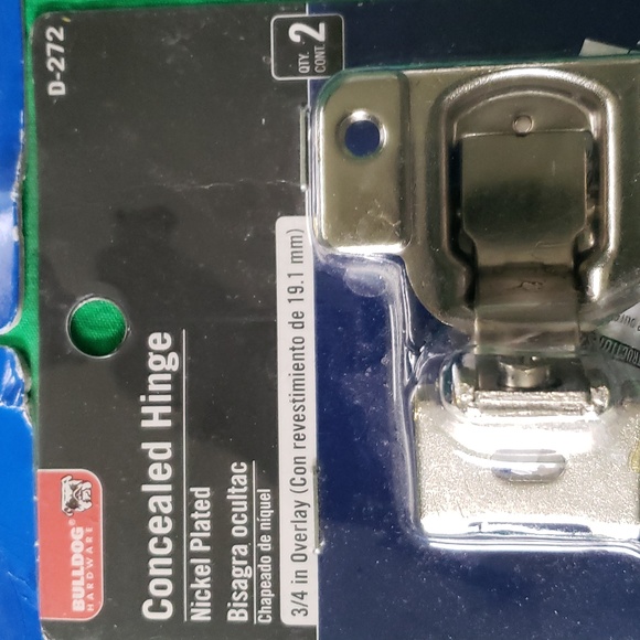 Bundle of Bulldog (2) Pole Socket Sets and Concealed Hinge Nickle Plated New - Picture 3 of 7